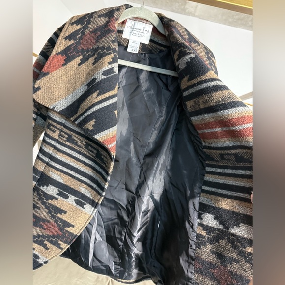 American Rag Coat Womens XXS Brown Quilted Blazer Western Jacket Cowgirl Rodeo - Picture 6 of 6